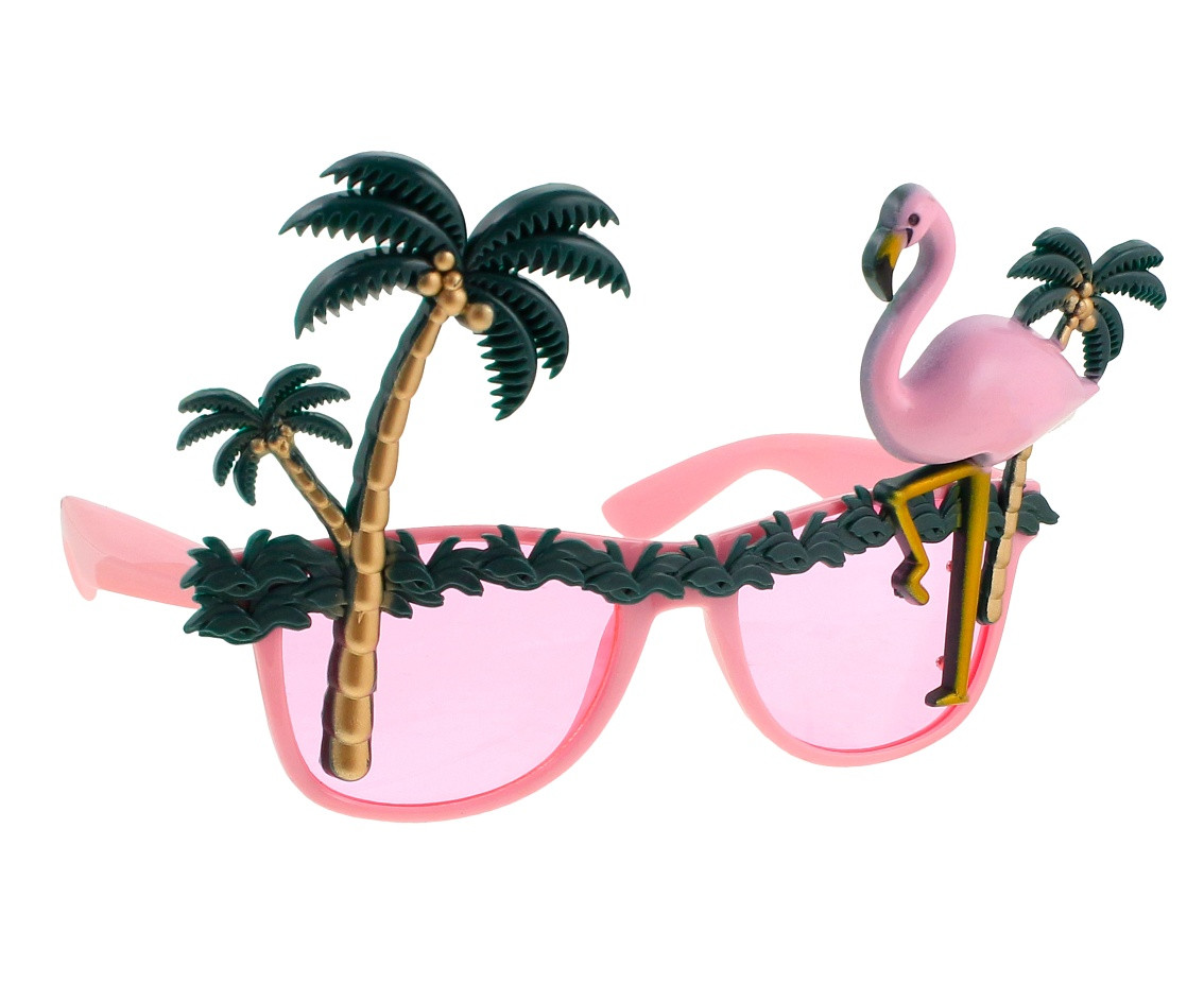 Palm Tree & Flamingo glasses
