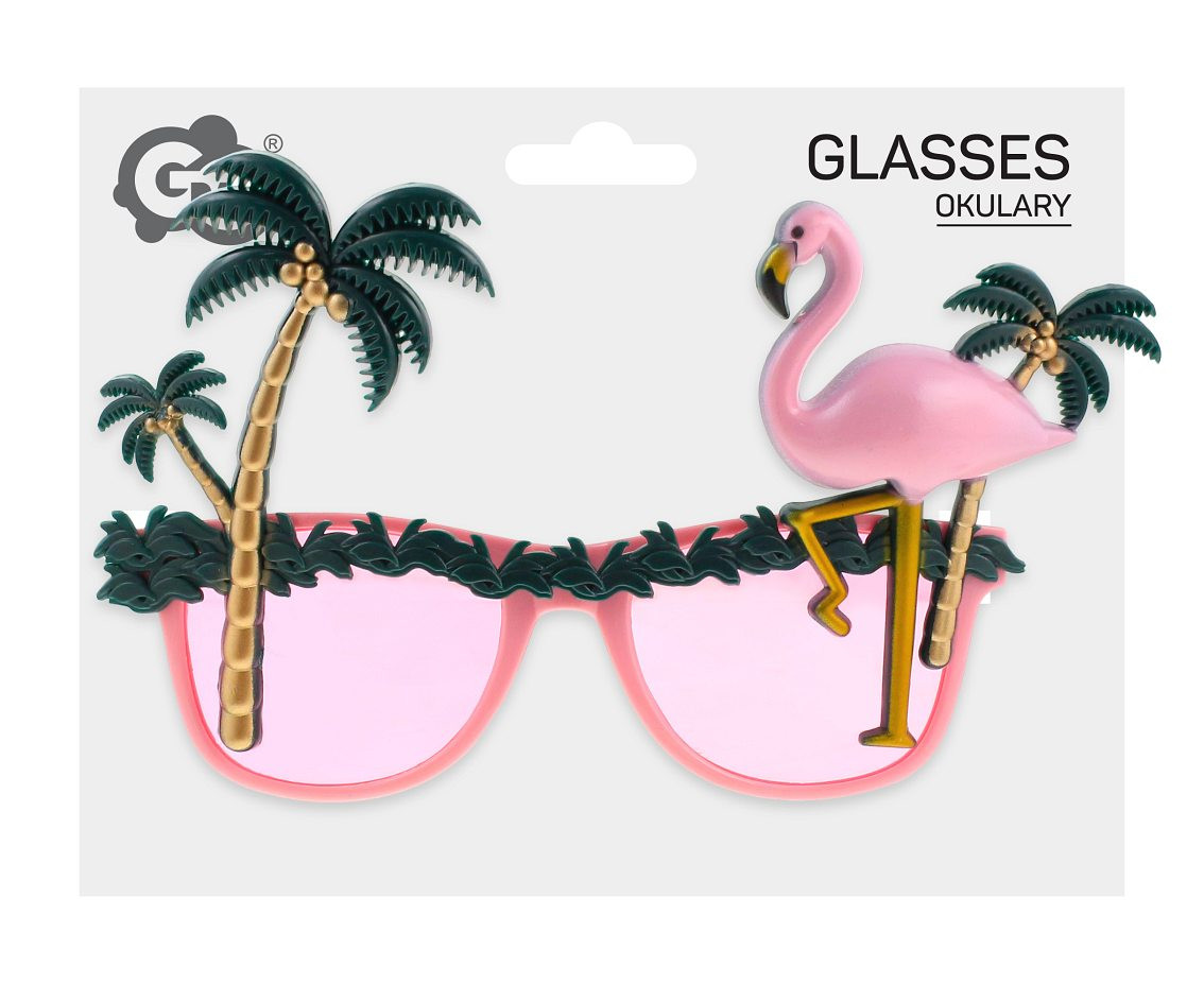 Palm Tree & Flamingo glasses