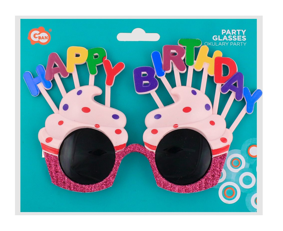 Happy Birthday Muffin glasses