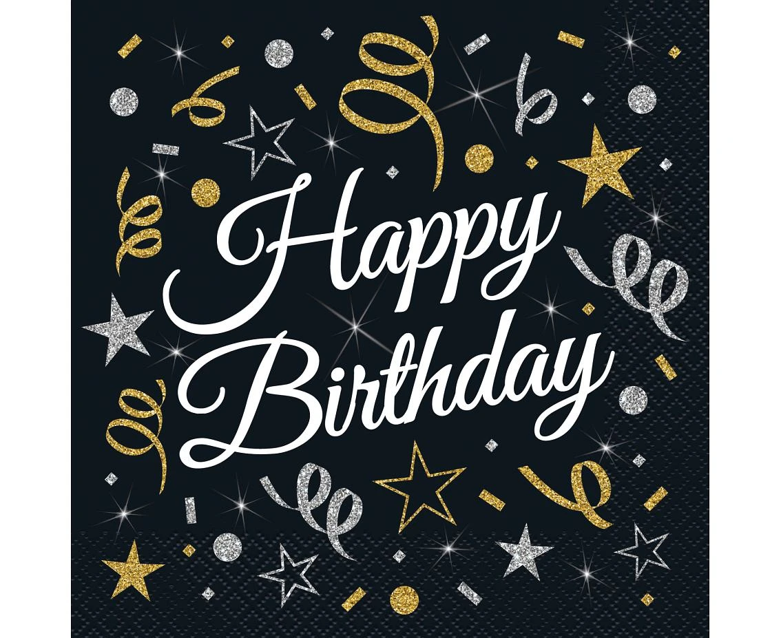 Paper napkins B&C Happy Birthday, 33 x 33 cm, 20 pcs.