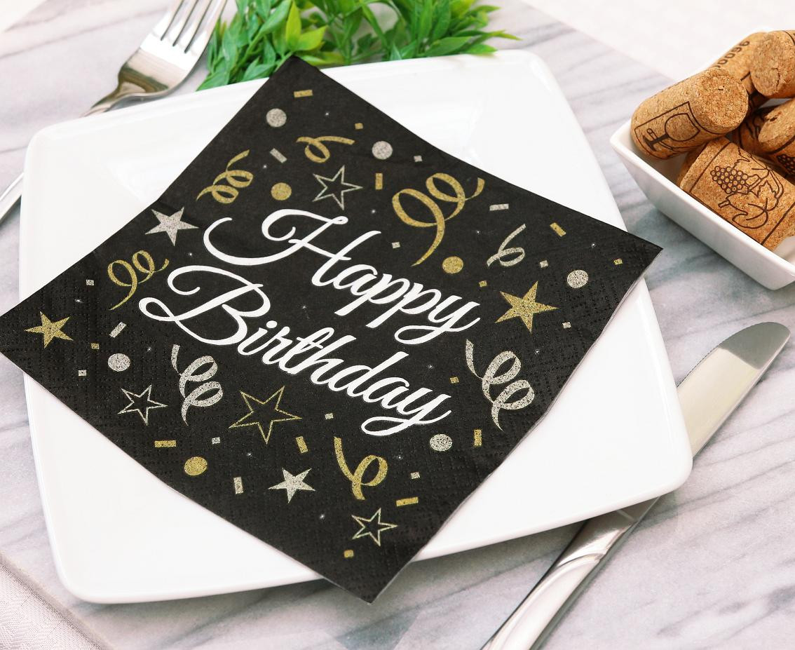Paper napkins B&C Happy Birthday, 33 x 33 cm, 20 pcs.