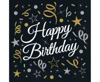 Paper napkins B&C Happy Birthday, 33 x 33 cm, 20 pcs.