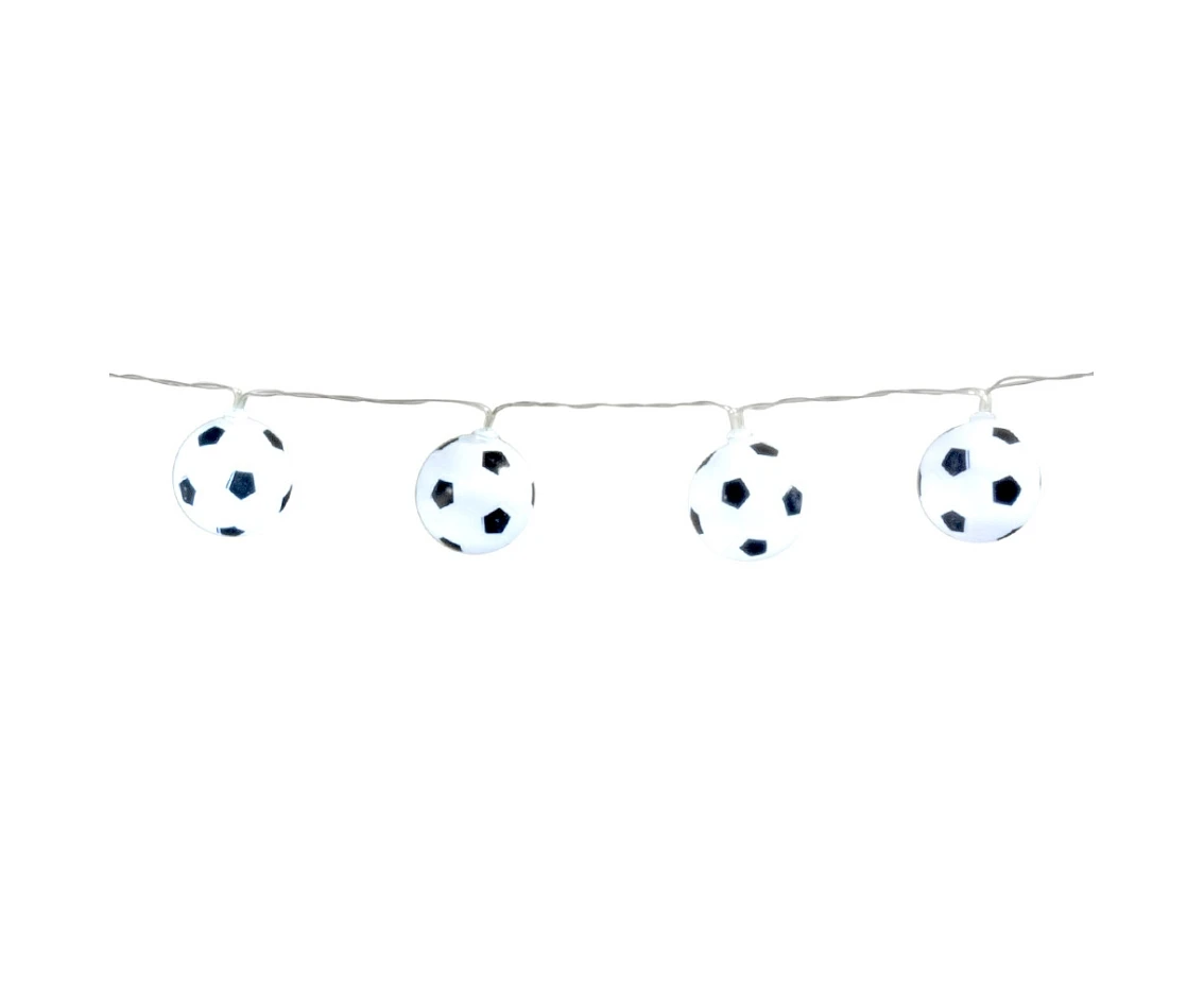 Soccer Balls LED garland, 140 cm