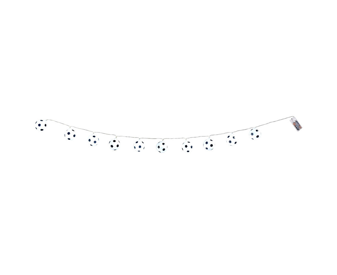 Soccer Balls LED garland, 140 cm