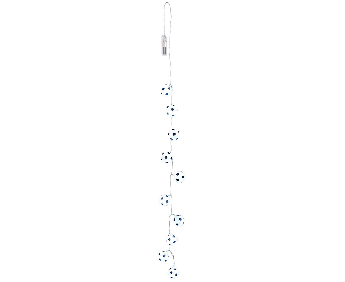Soccer Balls LED garland, 140 cm