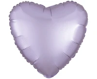 Standard Satin Luxe Pastel Lilac Heart Foil Balloon S15 packaged EOL