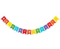 Paper flag banner Sto Lat Sto Lat, colourful, 14 x 18 cm