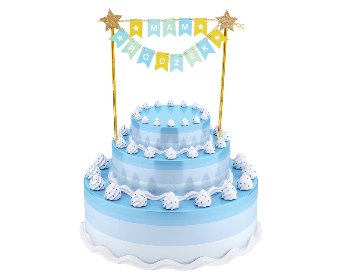 Cake topper Mam Roczek, for a boy