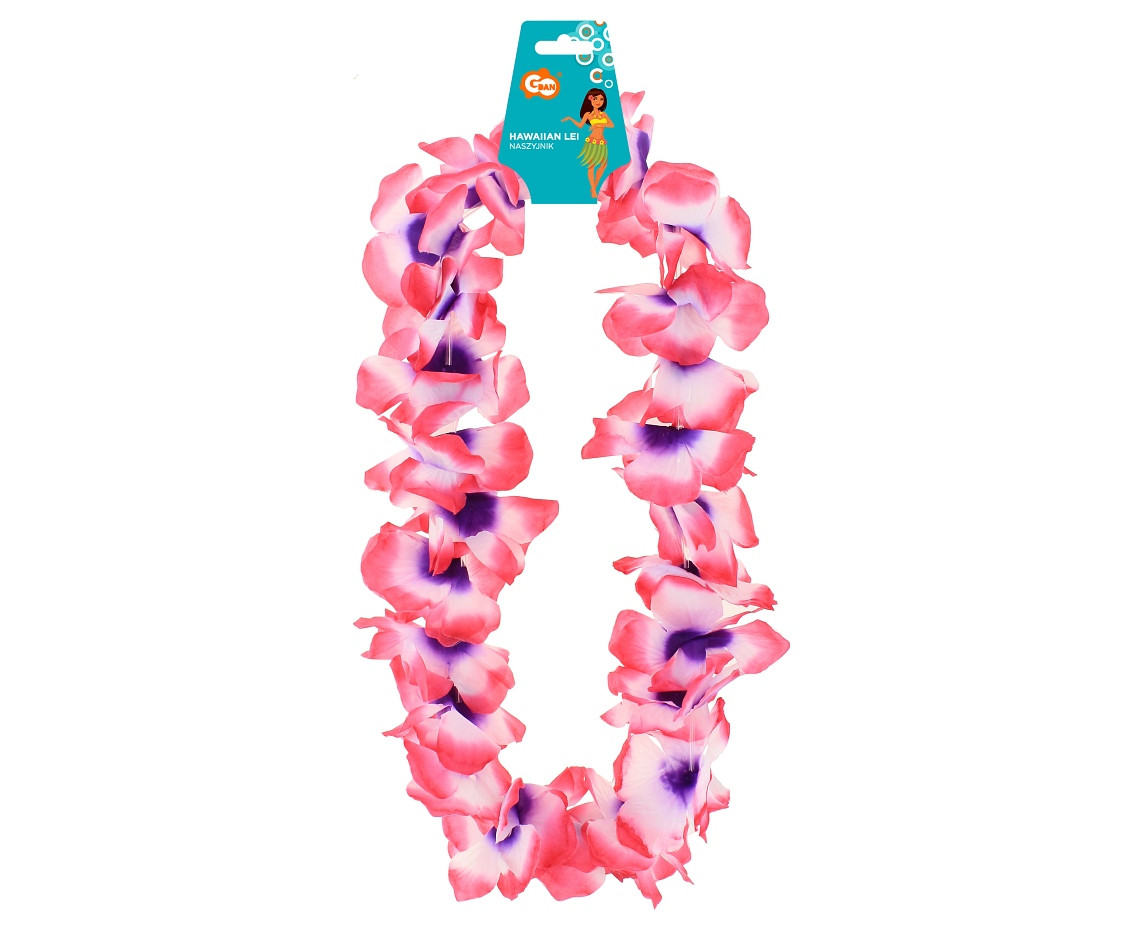 Hawaiian flower lei, pink-violet