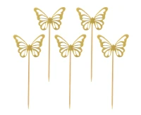 B&C Butterfly picks, gold, 12 pcs