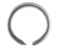 Balloons Gemar, modelling balloon, shiny silver, 100pcs