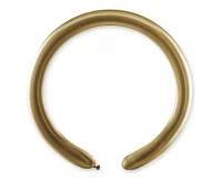 Balloons Gemar, modelling balloon, shiny gold, 100pcs