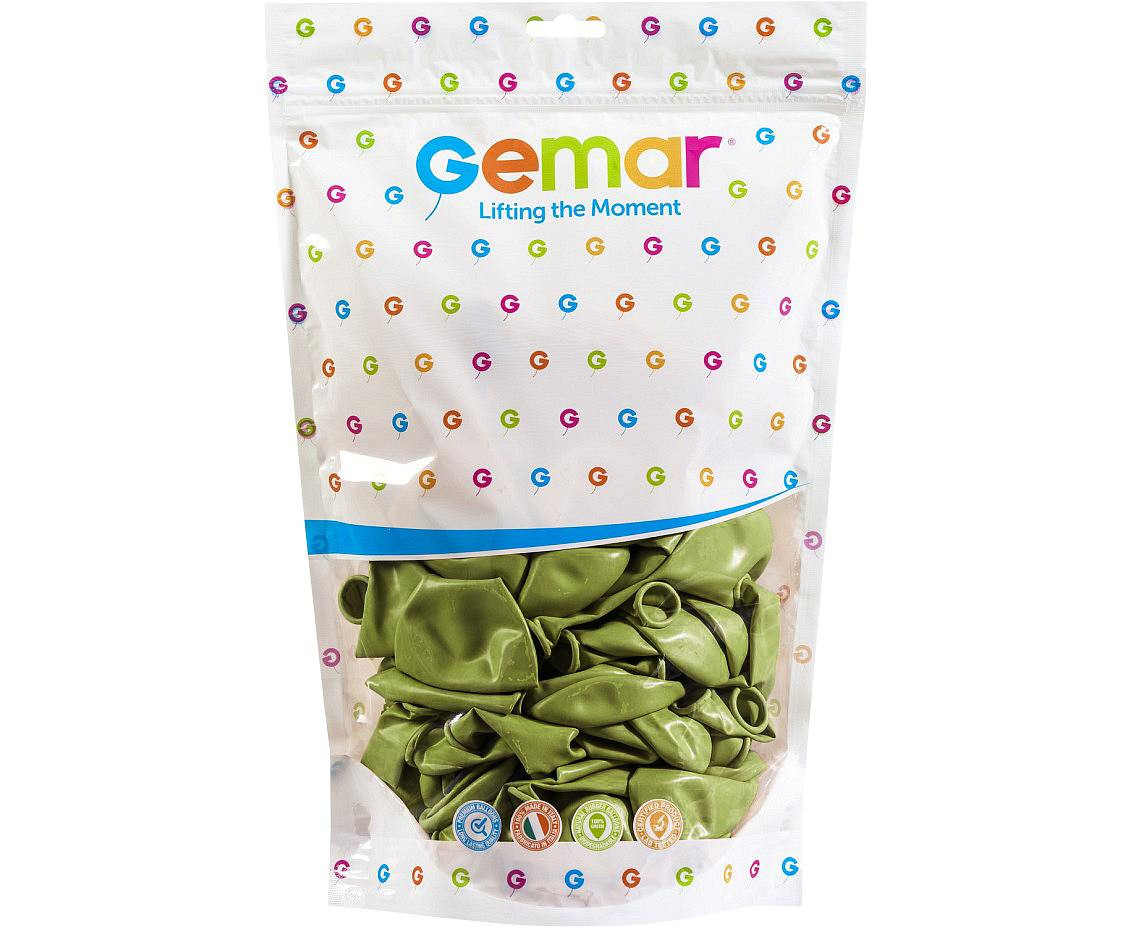 Balloons Gemar 13", pastel jungle green, 50pcs