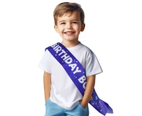 Birthday Boy in Space sash, size 10 x 150 cm