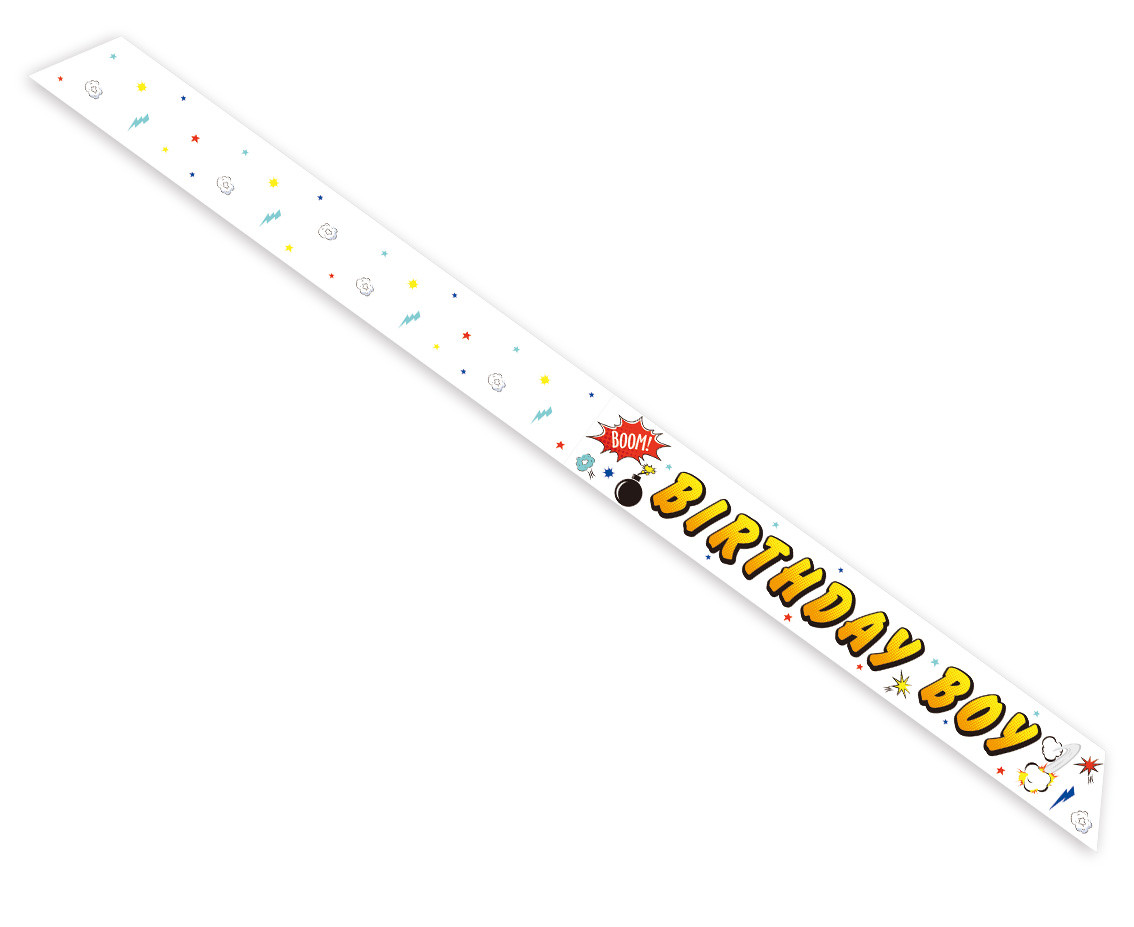 Hero Birthday Boy sash, size 10 x 150 cm
