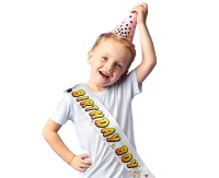 Hero Birthday Boy sash, size 10 x 150 cm