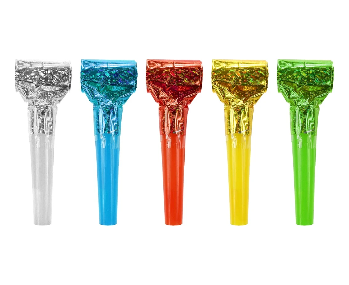 Holographic blowouts, assorted colours / 100 pcs