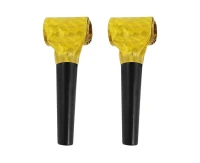 Holographic blowouts, gold with black mouthpiece / 100 pcs