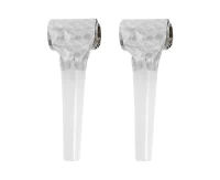 Holographic blowouts, silver with black mouthpiece / 100 pcs.