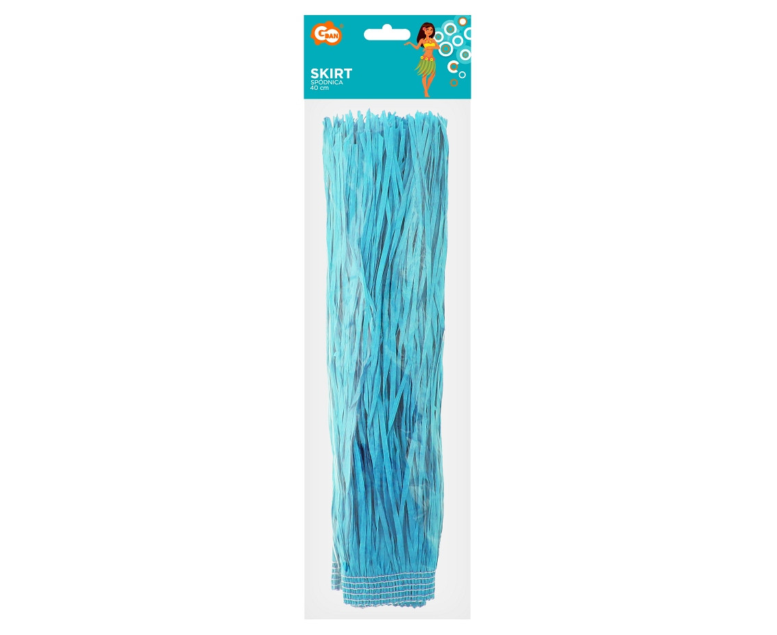 Hawaiian skirt Blue, length 40 cm EOL