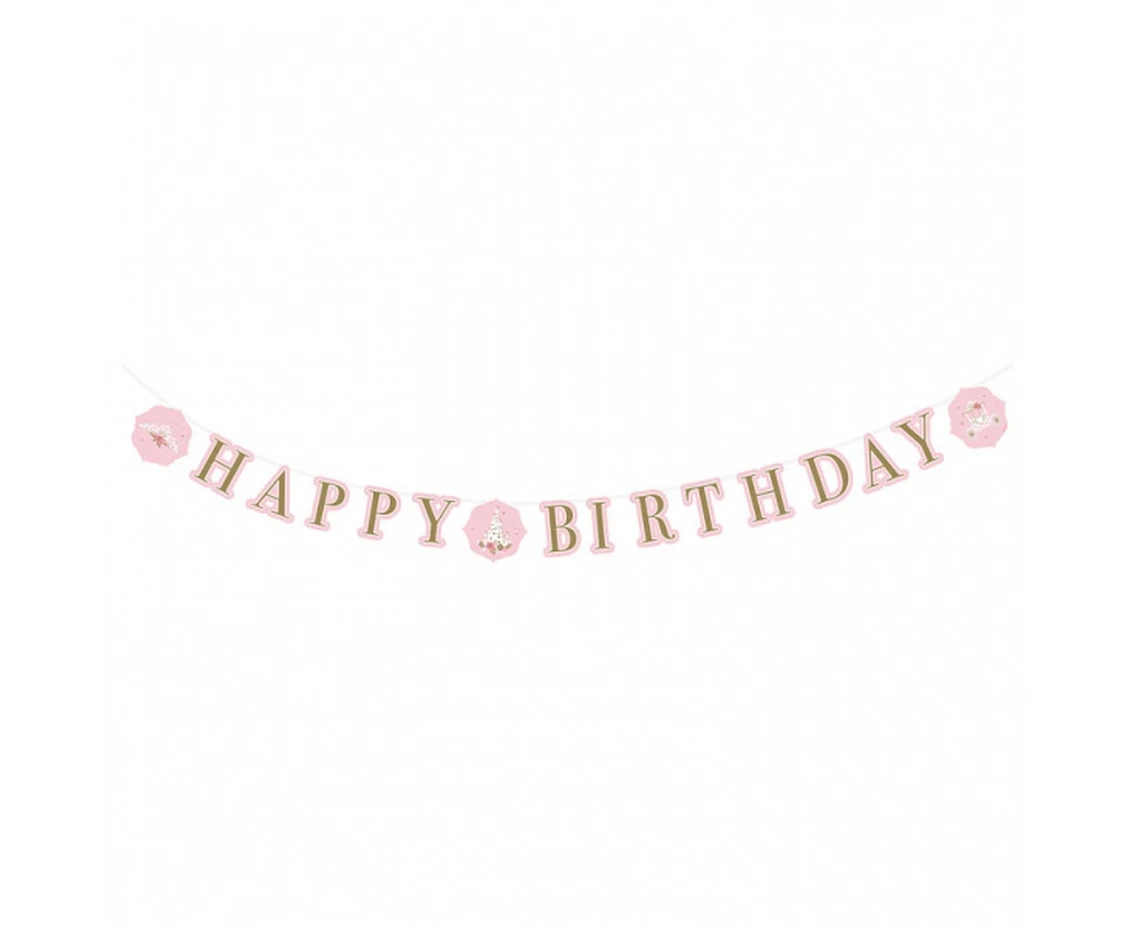 Paper garland Princess for a Day, size 170 x 15 cm EOL