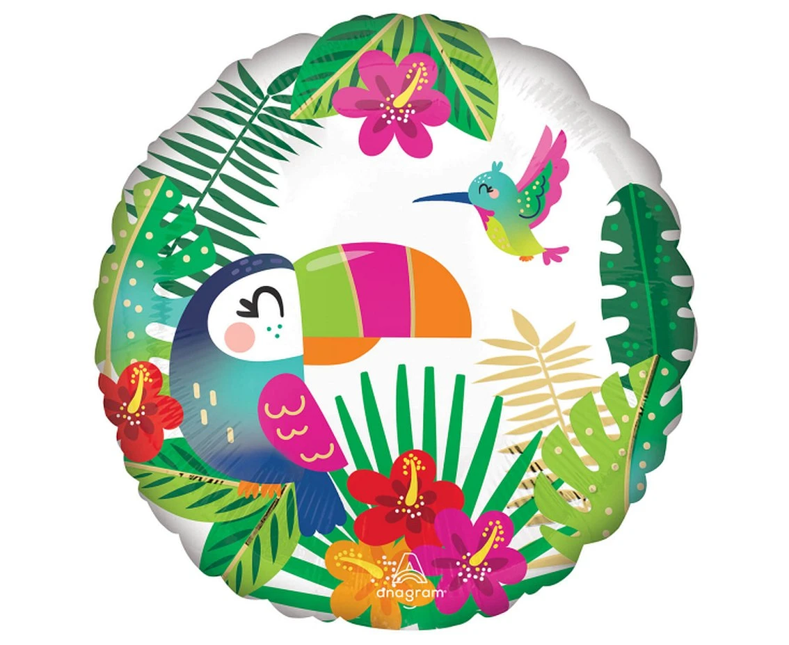 Foil balloon Standard, Tropical Paradise, packed EOL