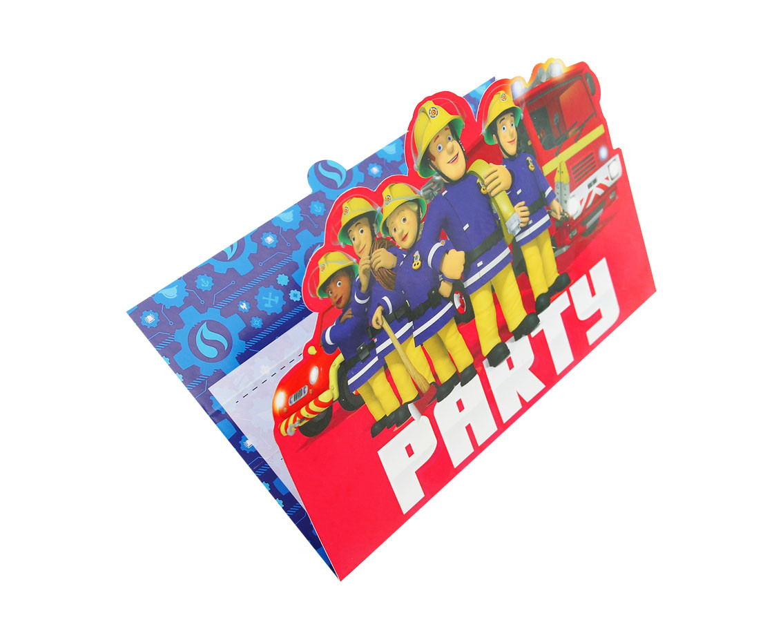 Invitations with envelopes Fireman Sam / 8 pcs EOL