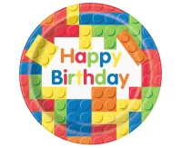 Paper plates Building Blocks, 23 cm, 8 pcs (plastic-free)