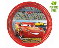 Paper plates Cars 3 (Disney), next generation  23cm, 8 pcs (plastic-free)	 EOL