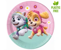 Paper plates Paw Patrol Skye & Everest (Nickelodeon), next generation, 23cm, 8 pcs (plastic-free)