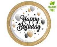 Paper plates Milestone Party Happy Birthday, next generation, 23cm, 8 pcs (plastic-free)