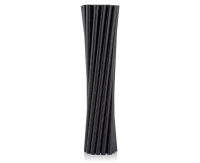 Paper drinking straws, black, 8x252mm/ 200 pcs