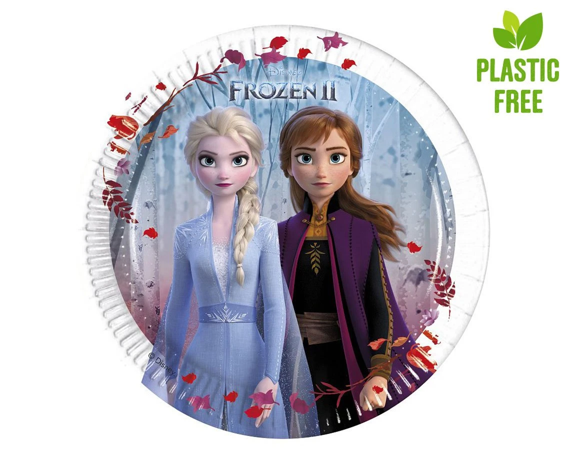 Paper plates Frozen 2 (Disney), next generation 20cm, 8 pcs (plastic-free) EOL