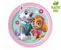 Paper plates Paw Patrol Skye & Everest (Nickelodeon), 20cm, 8 pcs (plastic-free)