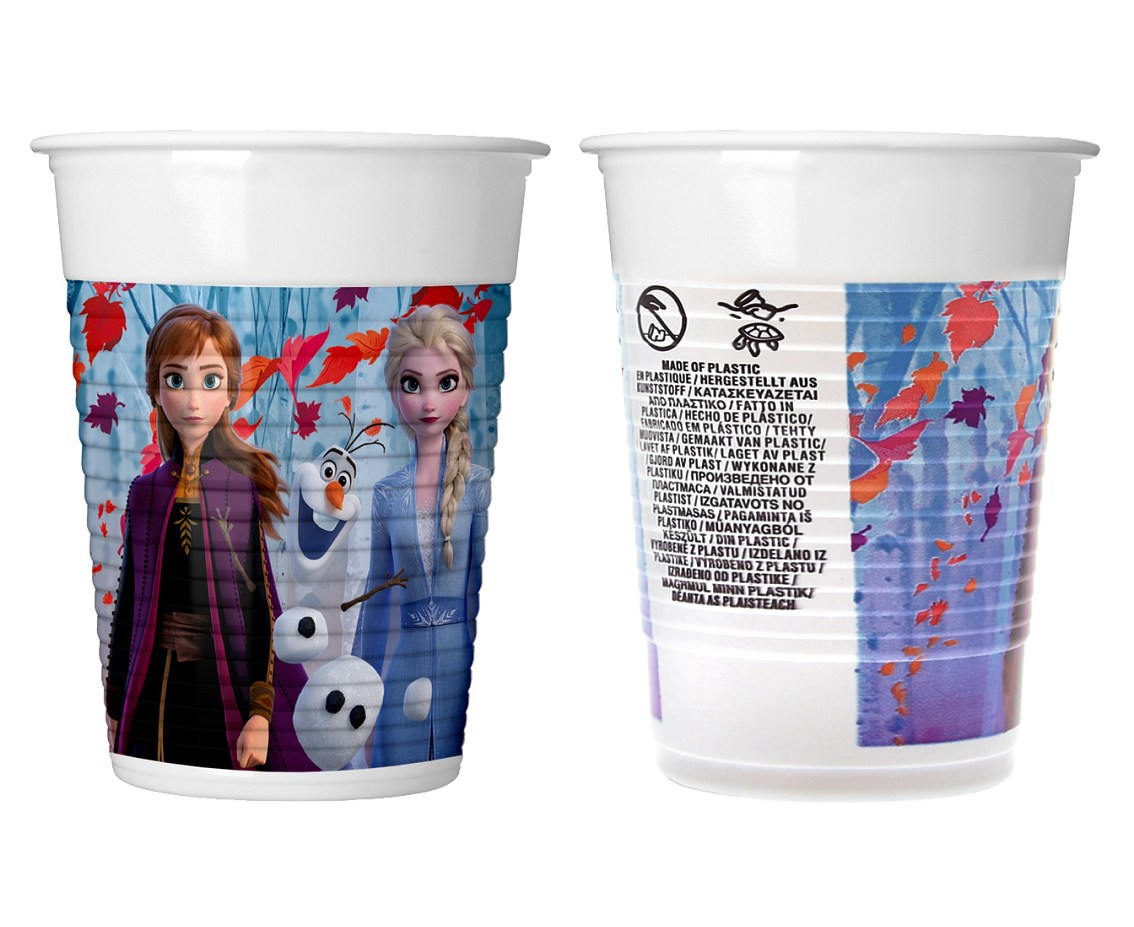 Plastic cups (WM) Frozen 2 (Disney), 200ml, 8 pcs (SUP label) EOL