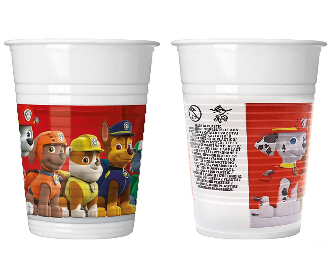 Plastic cups (WM), Paw Patrol - Ready for Action (Nickelodeon), 200ml, 8 pcs (SUP label)	 EOL