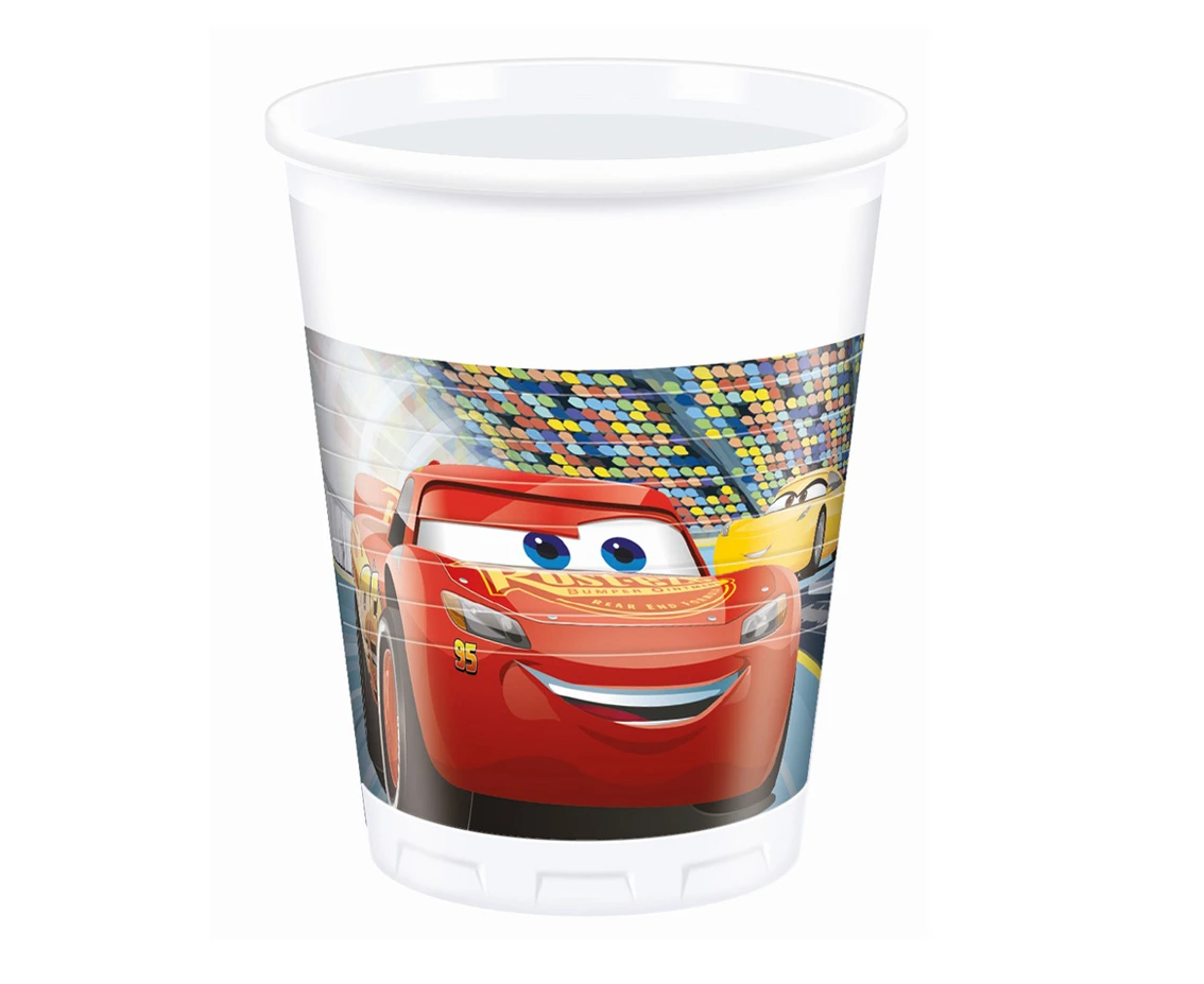 Plastic cups (WM), Cars 3 (Disney), 200ml, 8 pcs (SUP label) EOL
