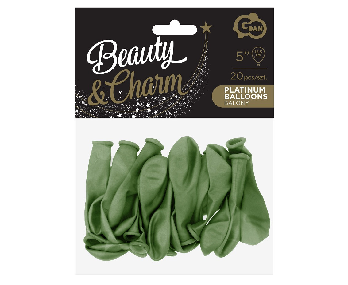 Balloons B&C 5", pastel grey green, 20pcs
