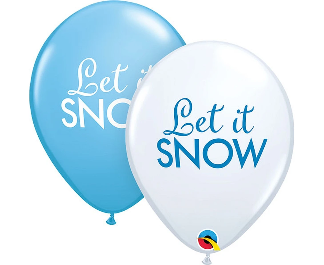 Balloons Anagram 11", QL ing simply let it snow, 6pcs EOL