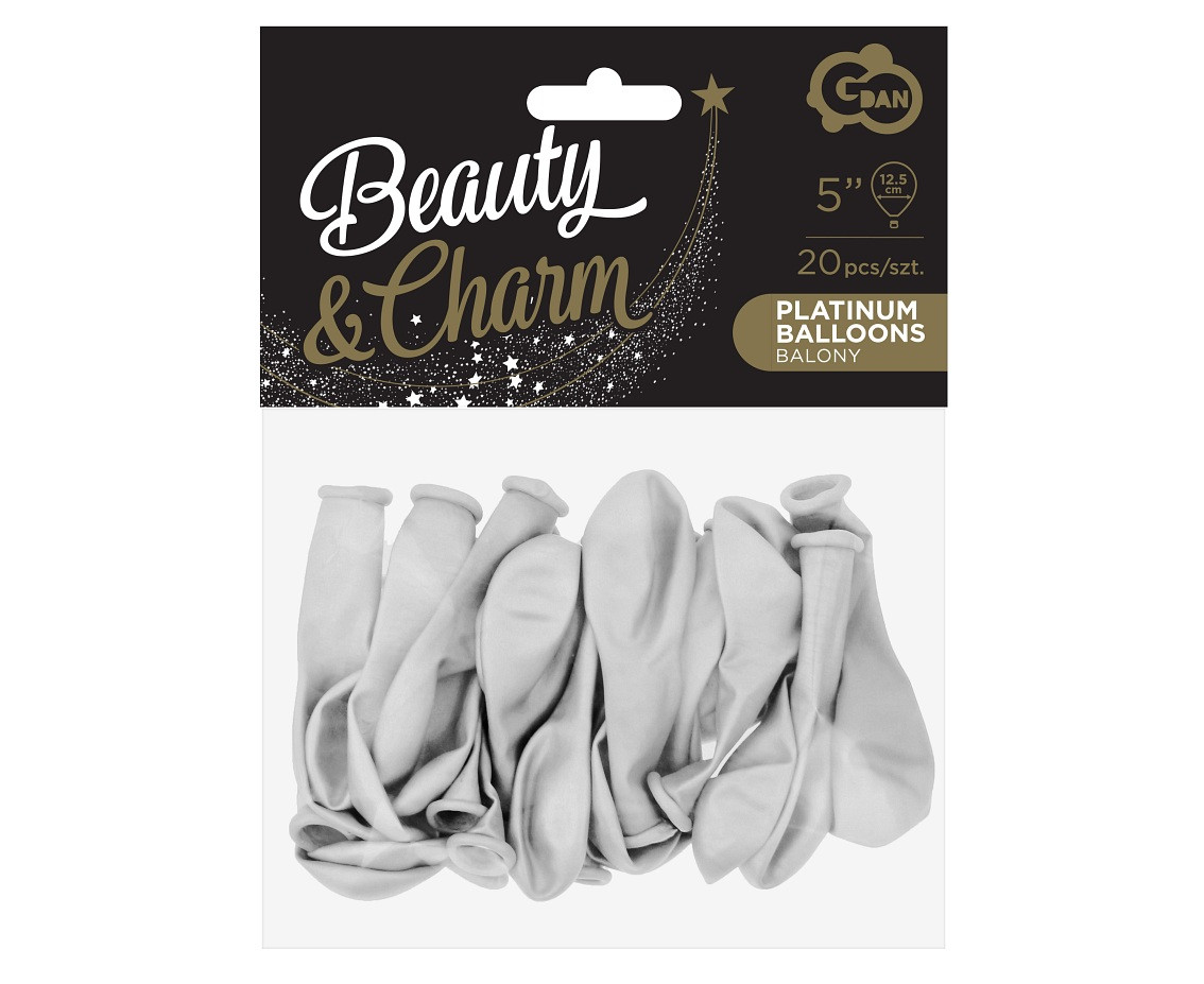 Balloons B&C 5", pastel white, 20pcs
