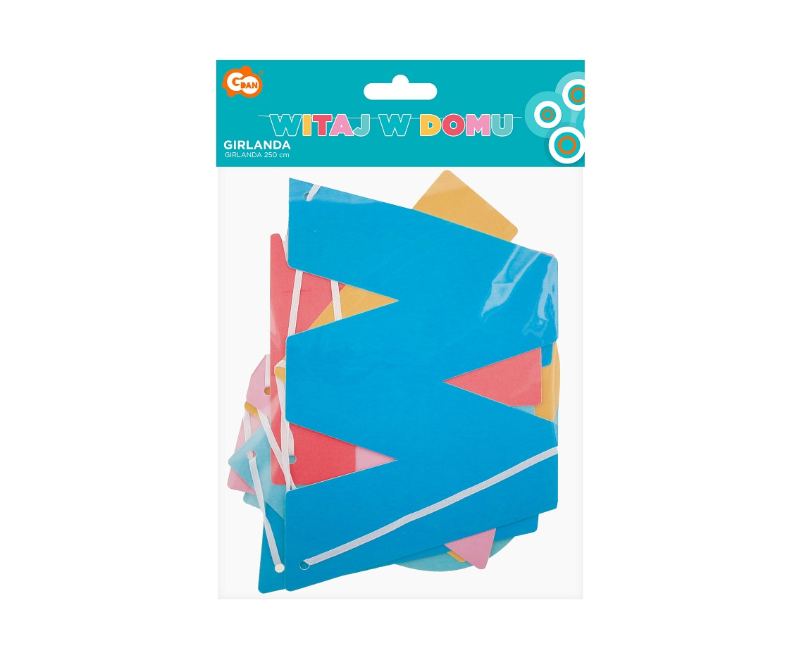 Paper garland Witaj w Domu, 210 cm
