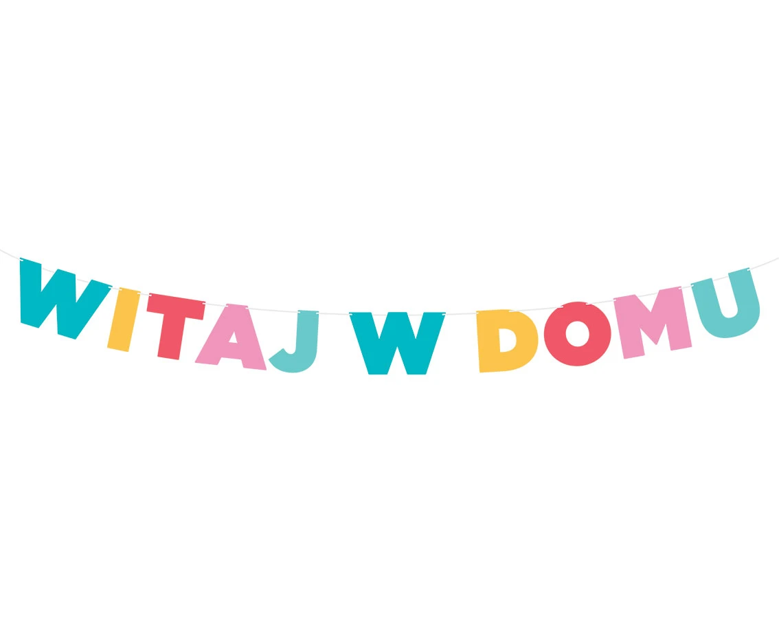 Paper garland Witaj w Domu, 210 cm
