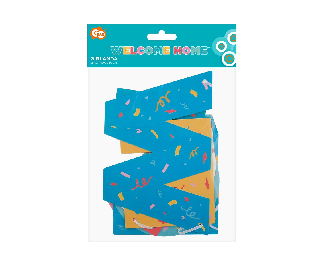 Paper garland Welcome Home, 250 cm