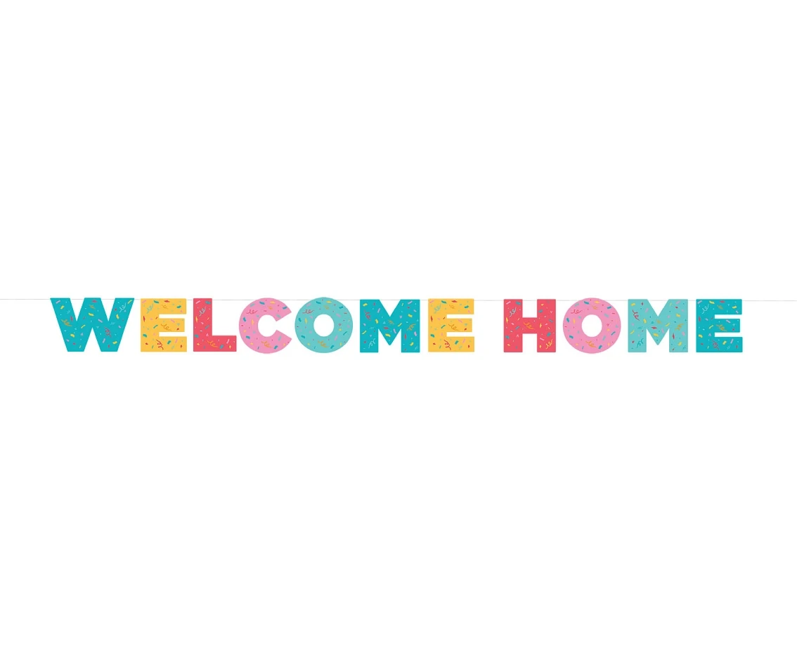 Paper garland Welcome Home, 250 cm
