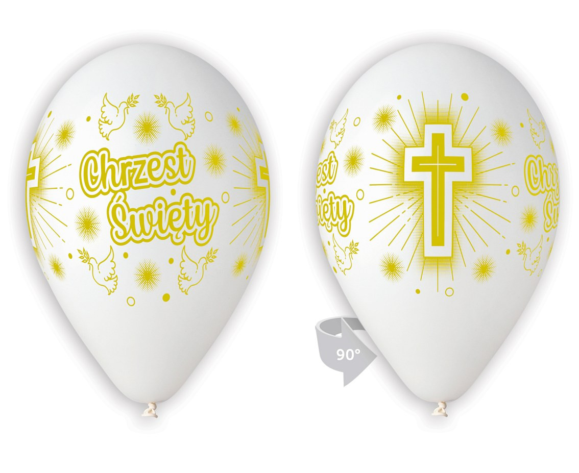 Balloons Gemar 12", pastel premium "Chrzest Święty", 25pcs EOL