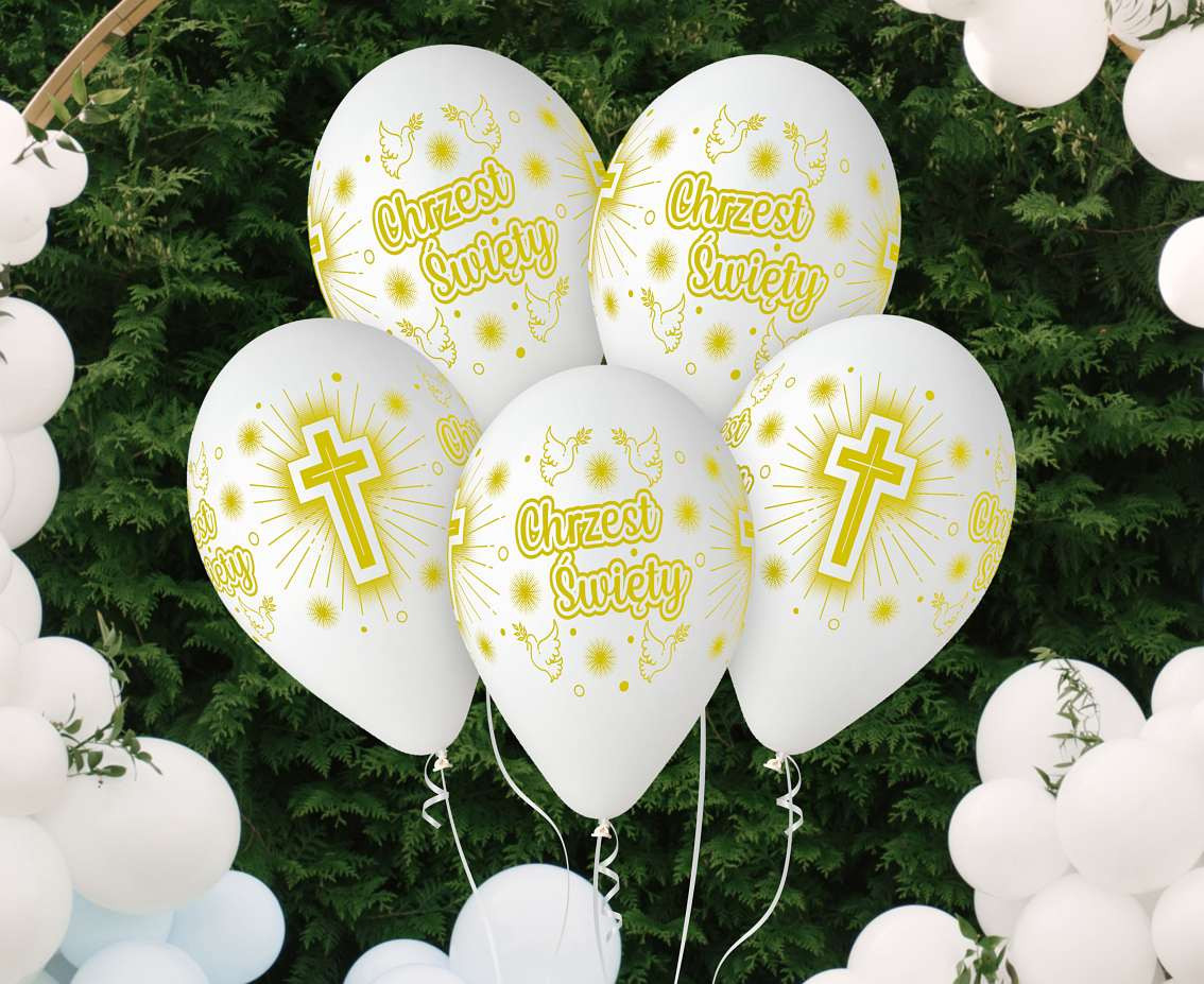 Balloons Gemar 12", pastel premium "Chrzest Święty", 25pcs EOL