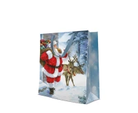 PAW Gift bag Santa is Coming, large, 26.5 x 13 x 33.5 cm