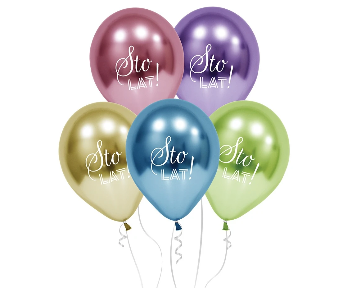 Balloons B&C 12", Sto Lat platinum, 5pcs