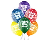 Balloons Belbal 12", D11, happy new year mix, 6pcs