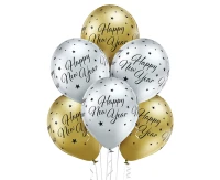 Balloons Belbal 12", D11, happy new year glossy, 6pcs